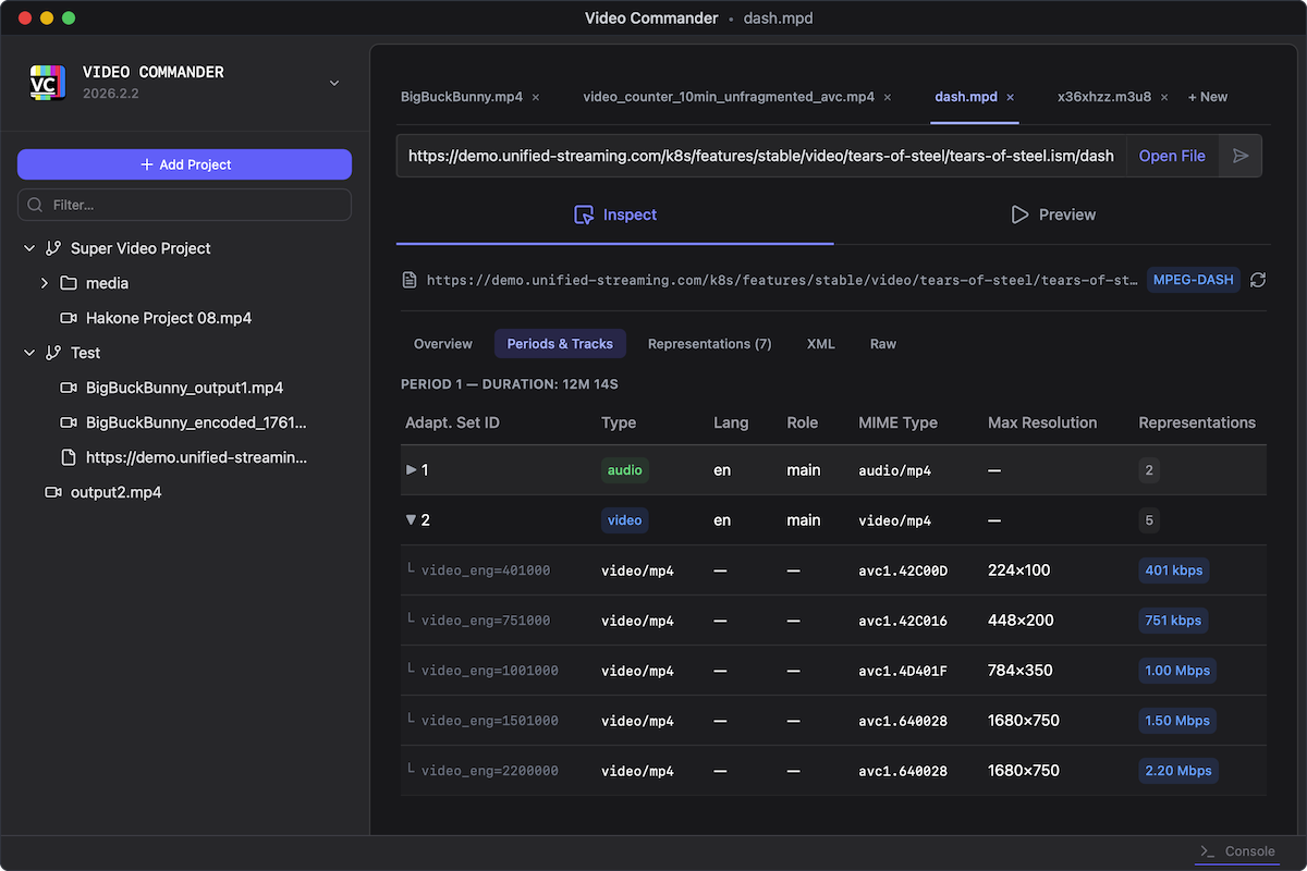 Manifest Inspection Screenshot